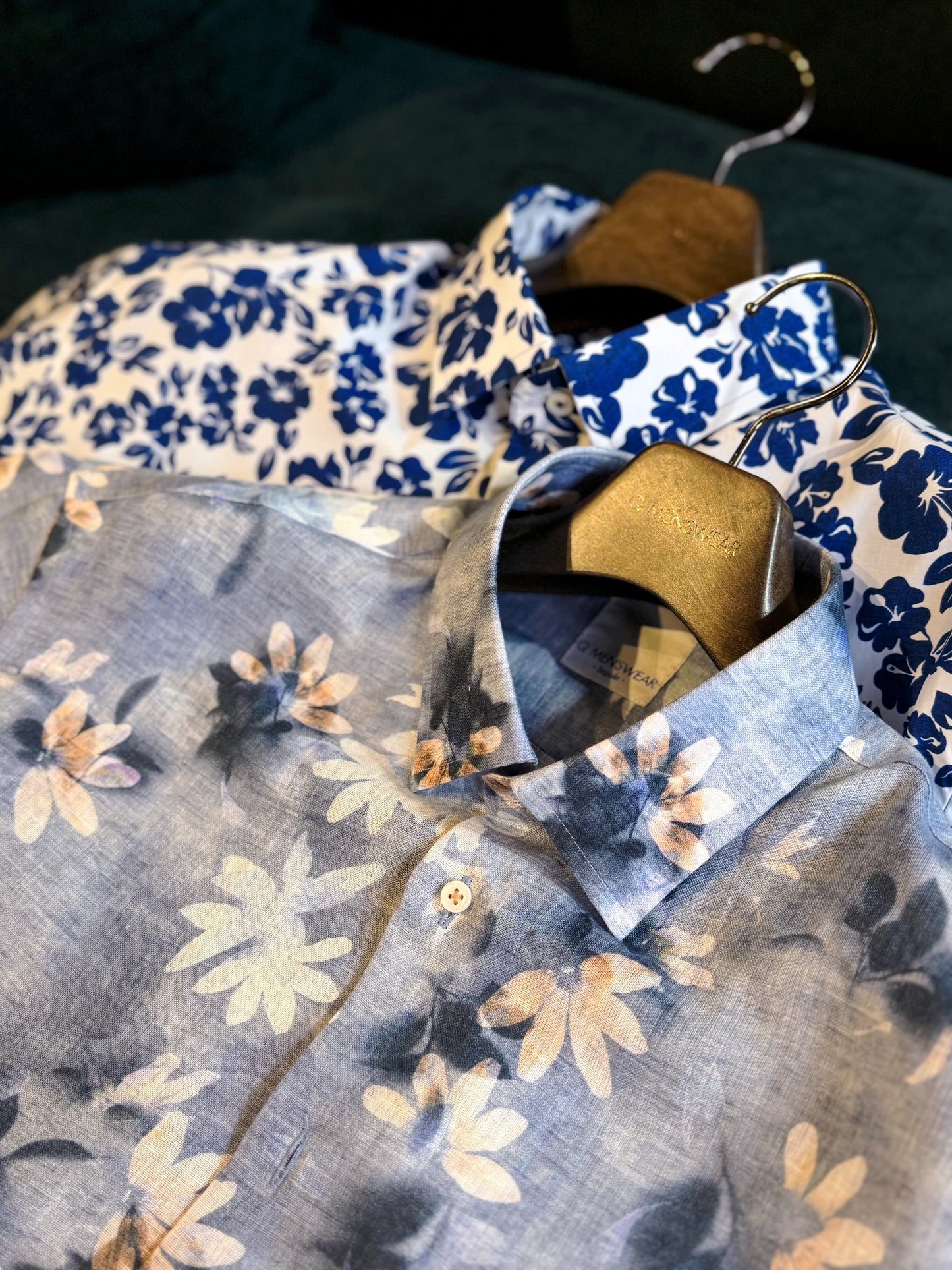 Blue Floral Shirts