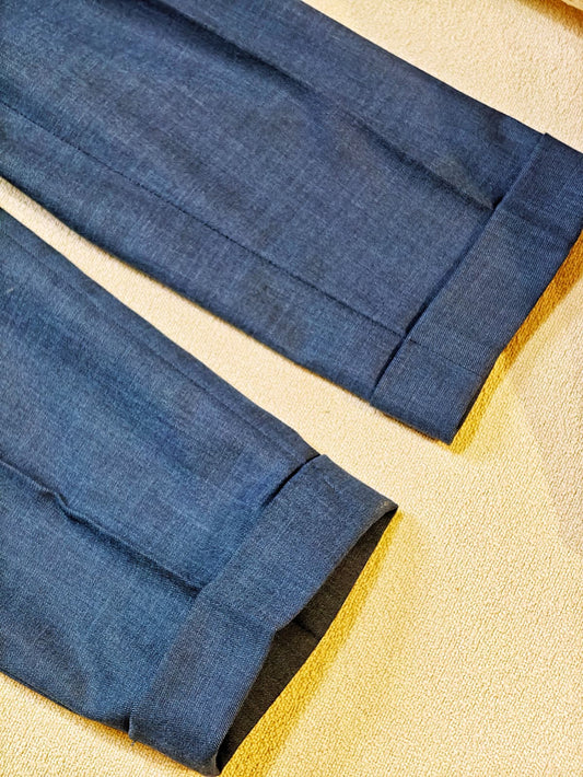 Bespoke Women High-Waisted Trousers Singapore with 4 Buttons & Pleats