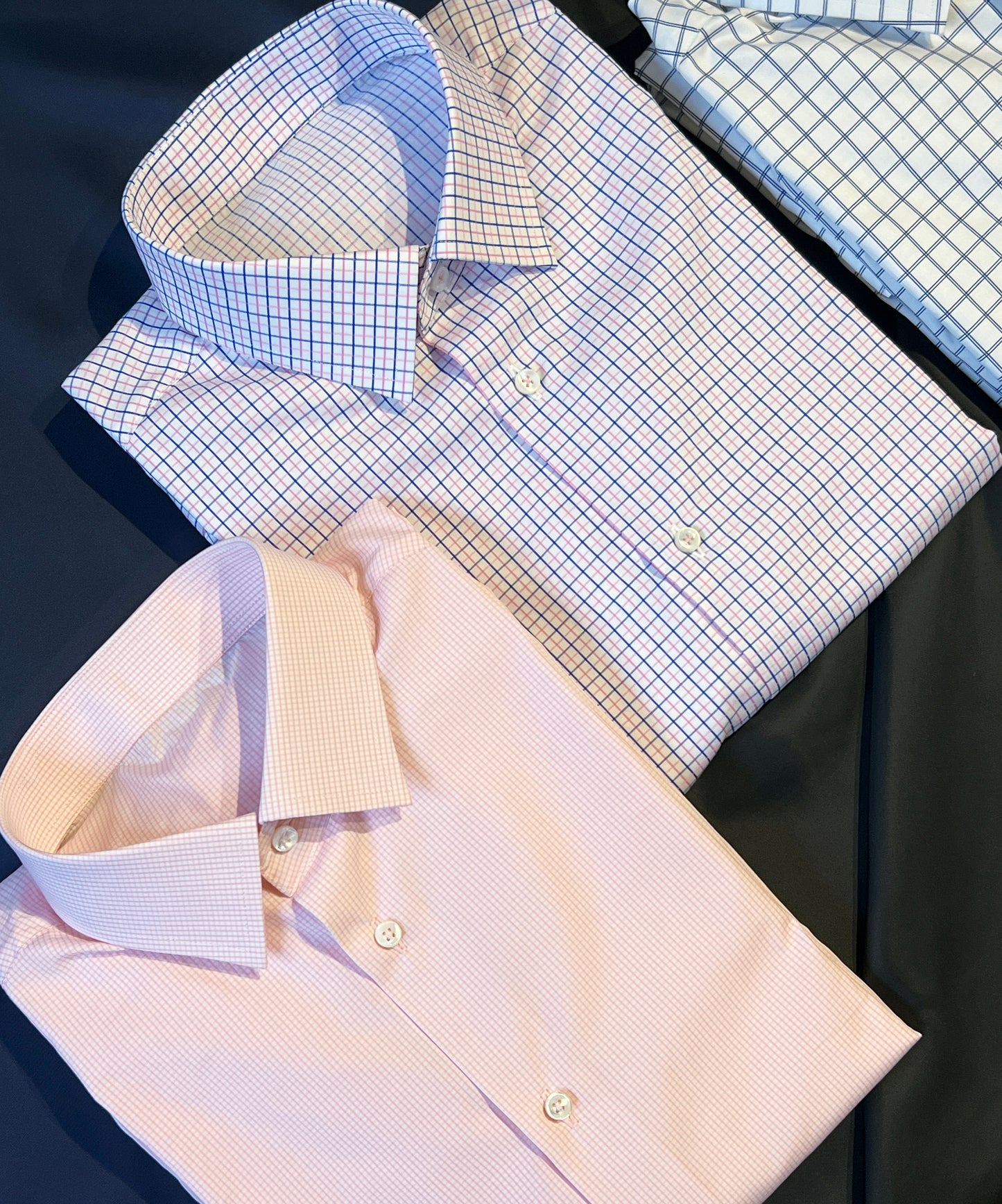 Sea Island Cotton Checks Shirts