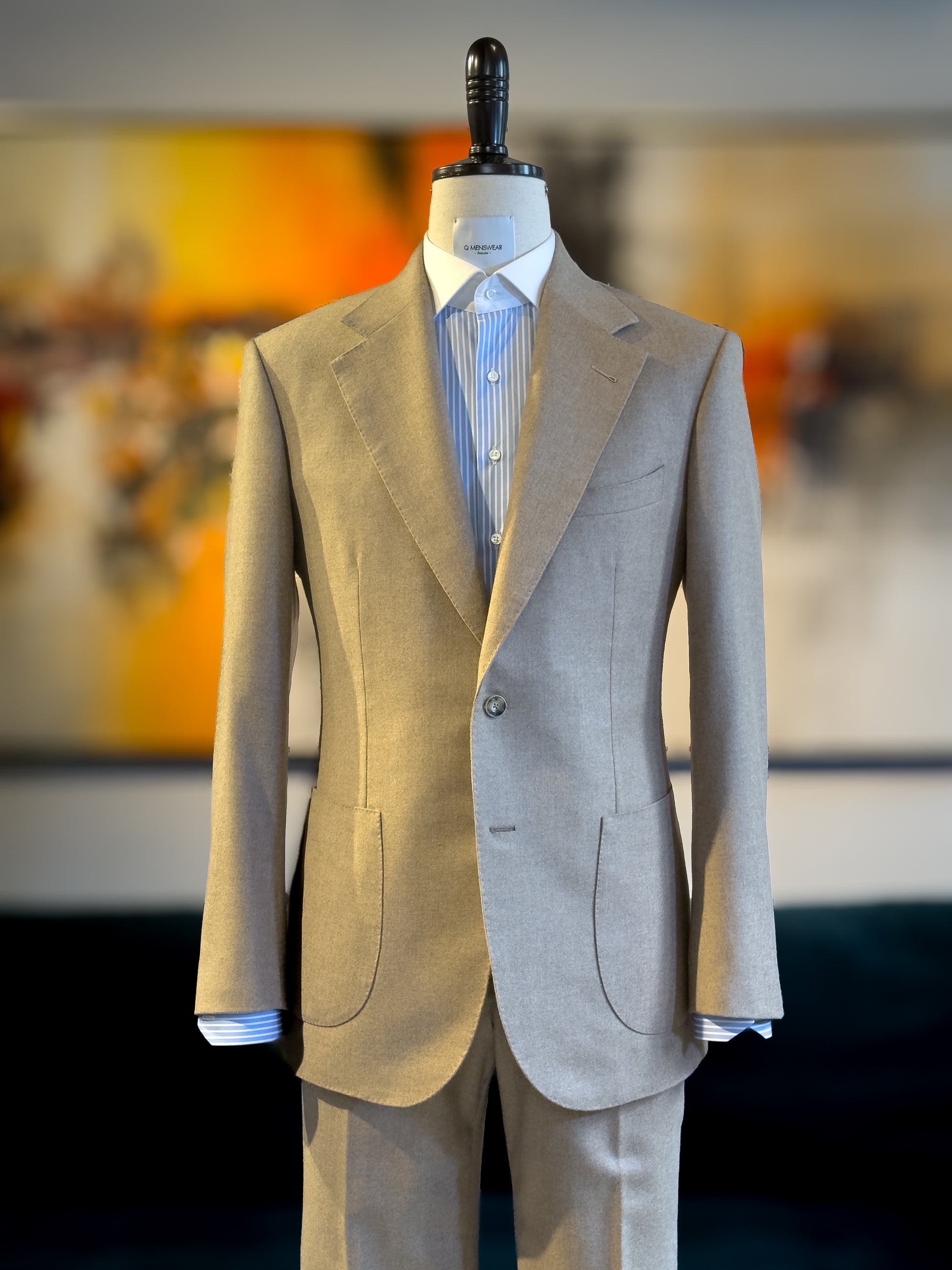 Q MENSWEAR-Loro Piana Beige Suit