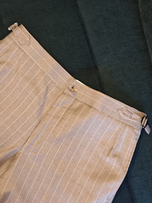 Warm Grey Stripes Pants