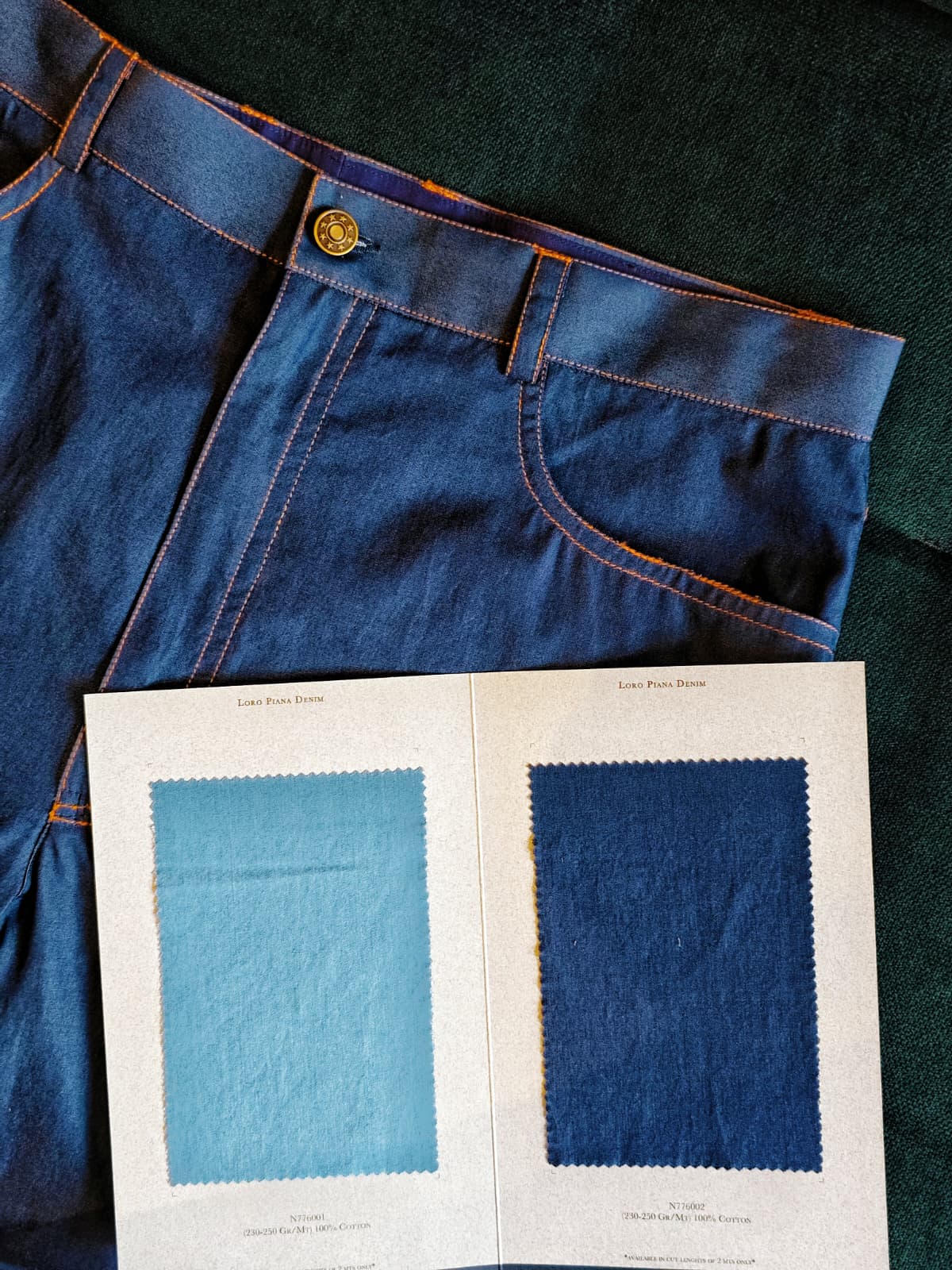 Loro Piana dark navy denim