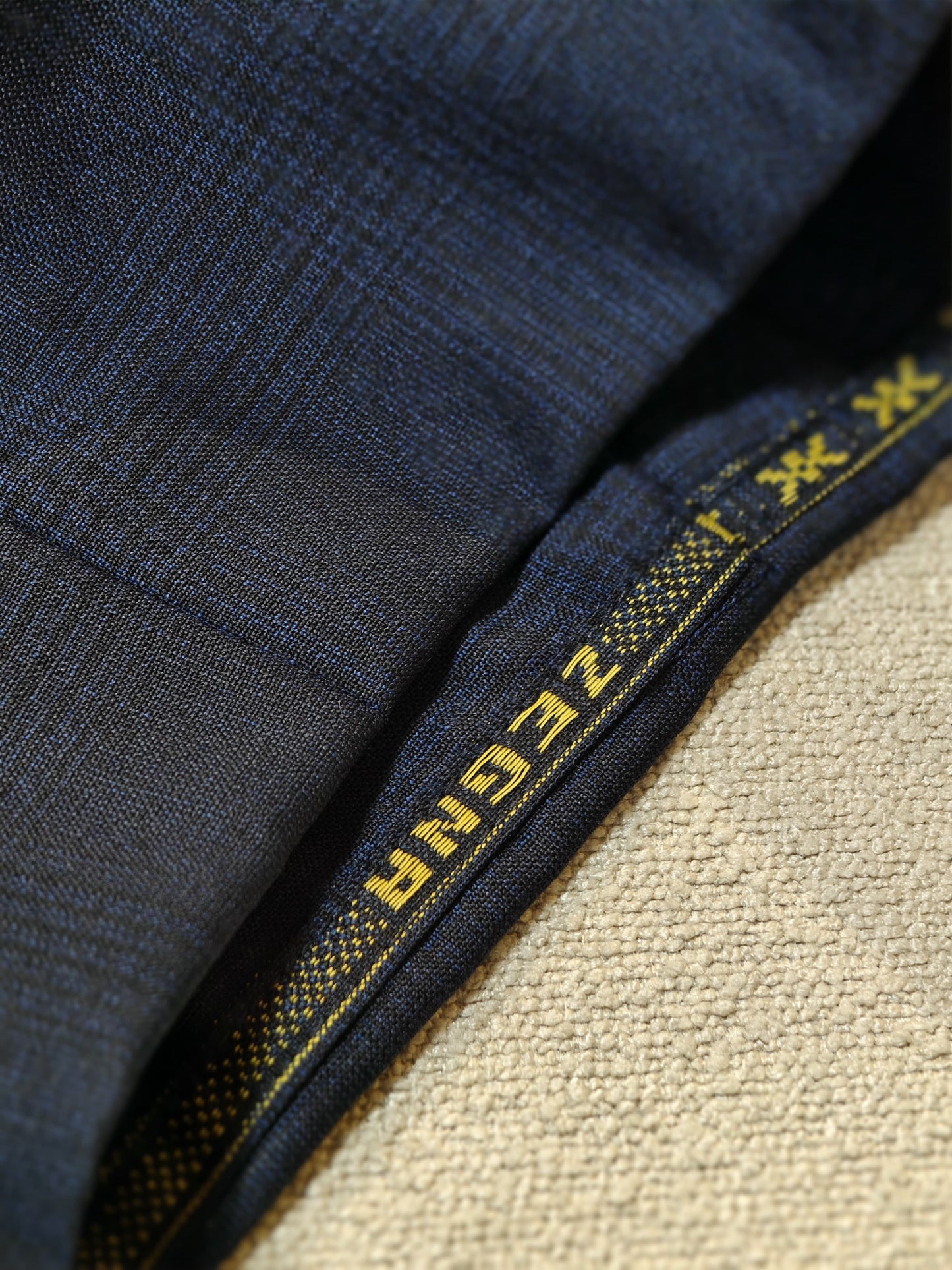 Zegna Navy Checks Trousers: Classic Style with a Modern Twist